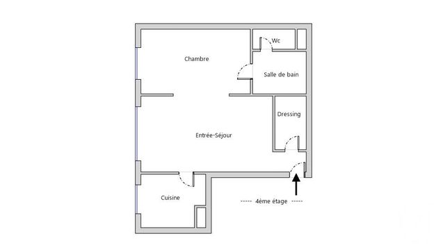 Appartement F2 à vendre - 2 pièces - 40.8 m2 - PARIS - 75020 - ILE-DE-FRANCE - Century 21 Nation