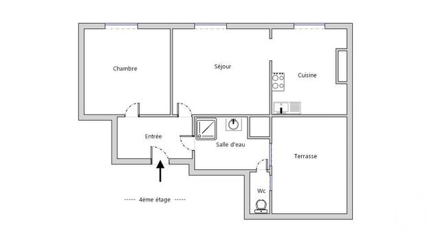 Afficher la photo en grand Appartement F2 à louer - 2 pièces - 43.5 m2 - PARIS - 75012 - ILE-DE-FRANCE - Century 21 Nation