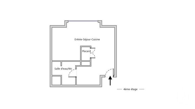 Appartement F1 à vendre - 1 pièce - 24.43 m2 - PARIS - 75020 - ILE-DE-FRANCE - Century 21 Nation