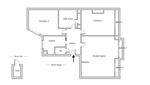 Appartement F4 à vendre - 4 pièces - 66.6 m2 - PARIS - 75012 - ILE-DE-FRANCE - Century 21 Nation
