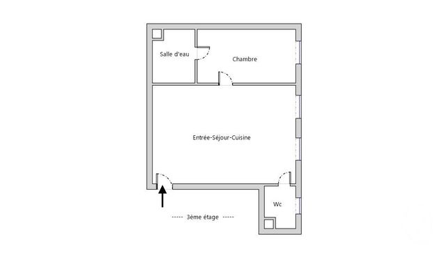 Appartement F2 à vendre - 2 pièces - 34.0 m2 - PARIS - 75020 - ILE-DE-FRANCE - Century 21 Nation
